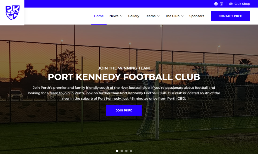 Sporting Club Web design